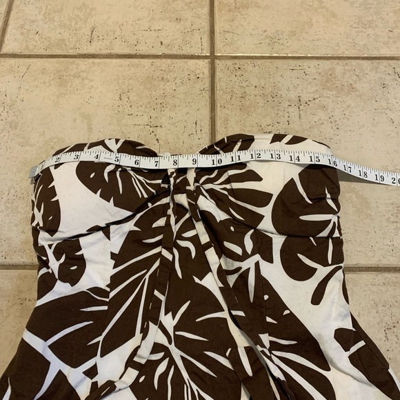 Daniel Laurent Strapless Tropical Leaf Mini Dress - L - Picture 4 of 6